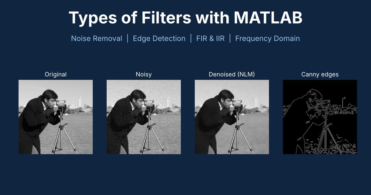 Types of Filters in Signal and Image Processing with MATLAB Examples